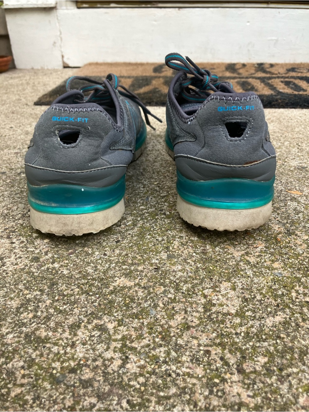 Skechers Gray and Teal Women's Athletic Sneakers